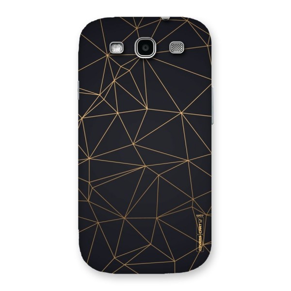 Black Golden Lines Back Case for Galaxy S3 Neo