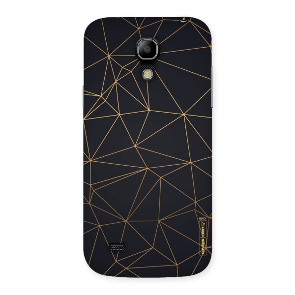 Black Golden Lines Back Case for Galaxy S4 Mini
