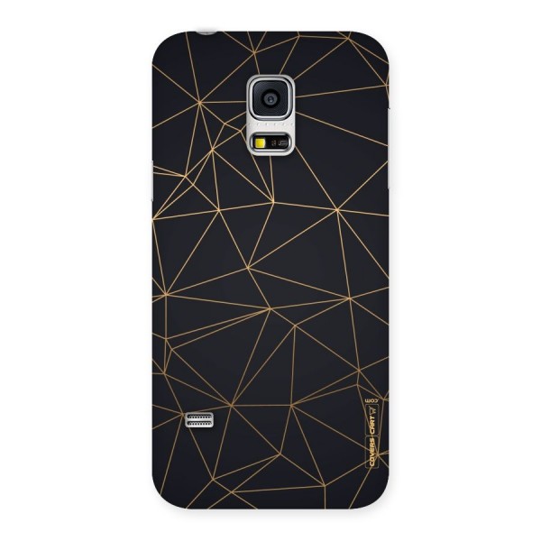 Black Golden Lines Back Case for Galaxy S5 Mini