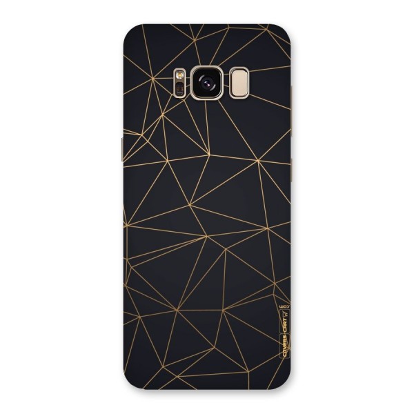 Black Golden Lines Back Case for Galaxy S8