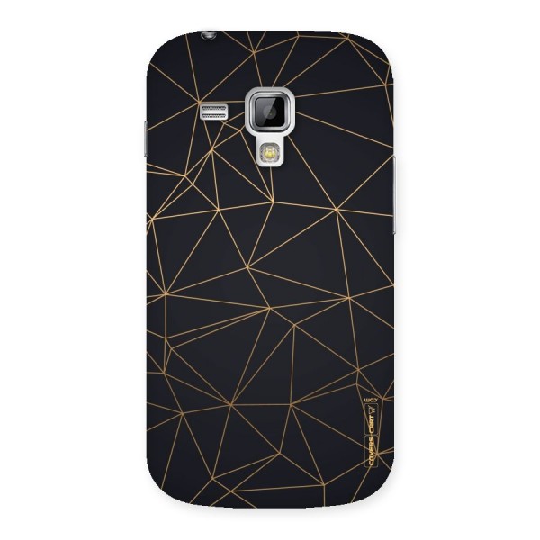 Black Golden Lines Back Case for Galaxy S Duos