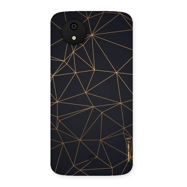 Black Golden Lines Back Case for Micromax Canvas A1