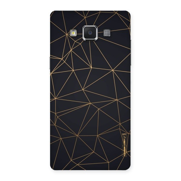 Black Golden Lines Back Case for Samsung Galaxy A5