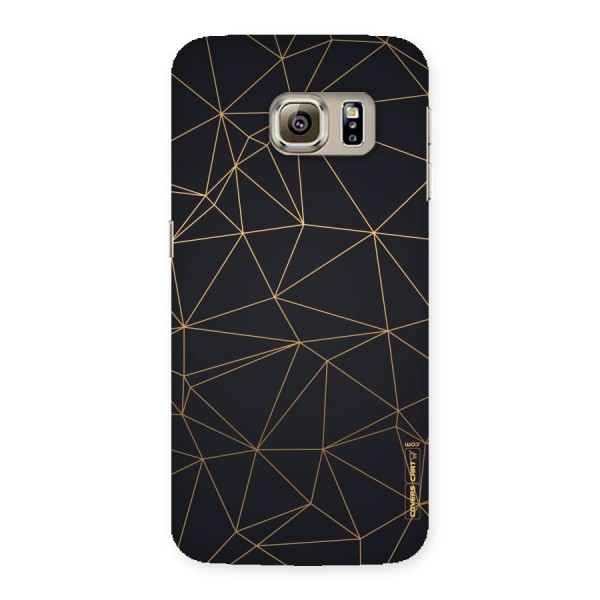 Black Golden Lines Back Case for Samsung Galaxy S6 Edge