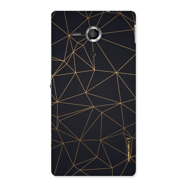 Black Golden Lines Back Case for Sony Xperia SP