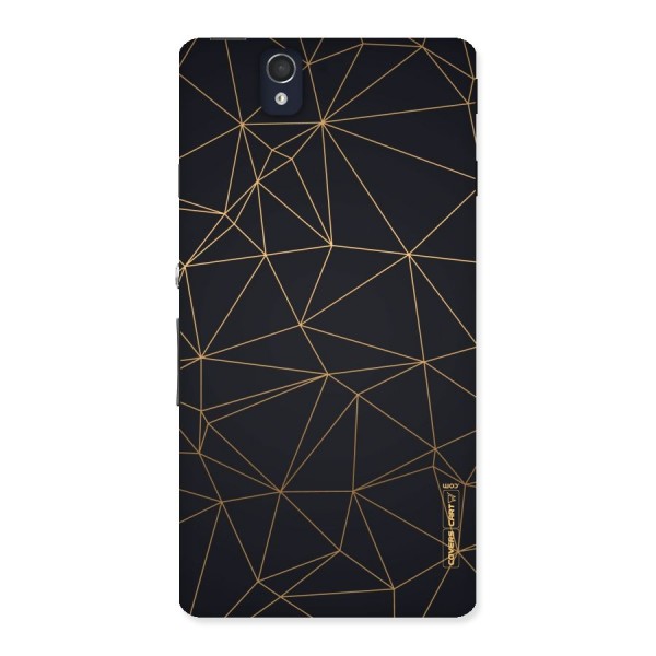Black Golden Lines Back Case for Sony Xperia Z