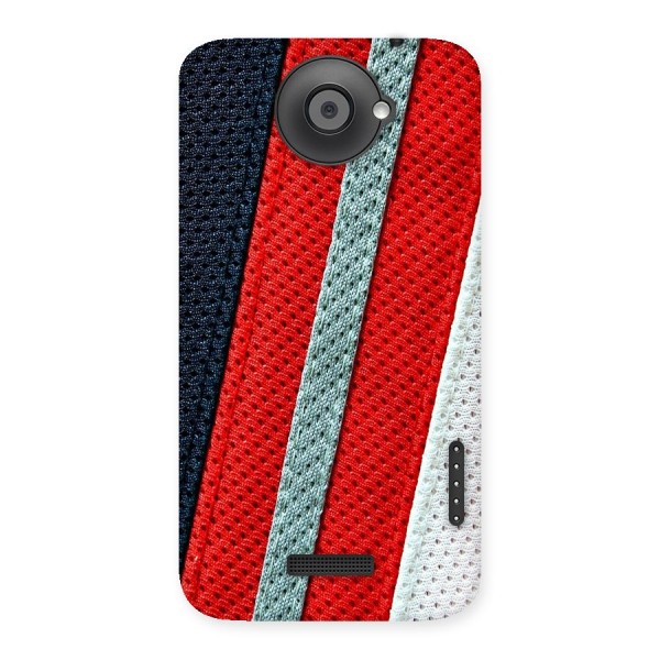 Black Red Grey Stripes Back Case for HTC One X