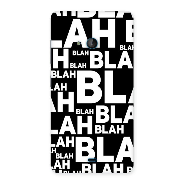 Blah Blah Pattern Back Case for Lumia 540