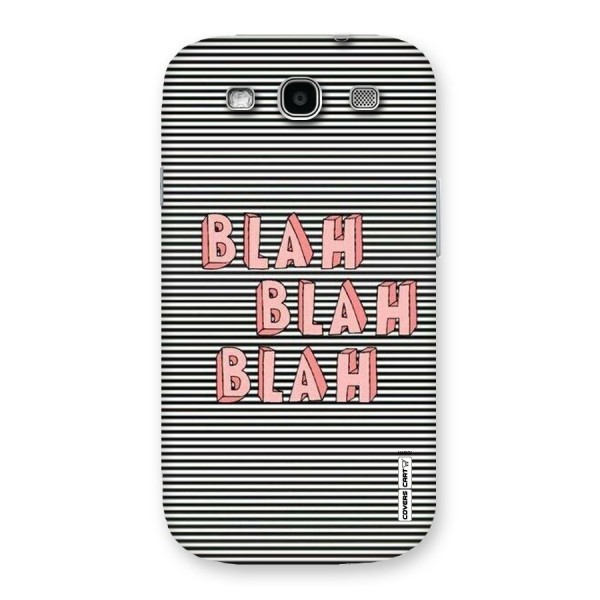 Blah Stripes Back Case for Galaxy S3