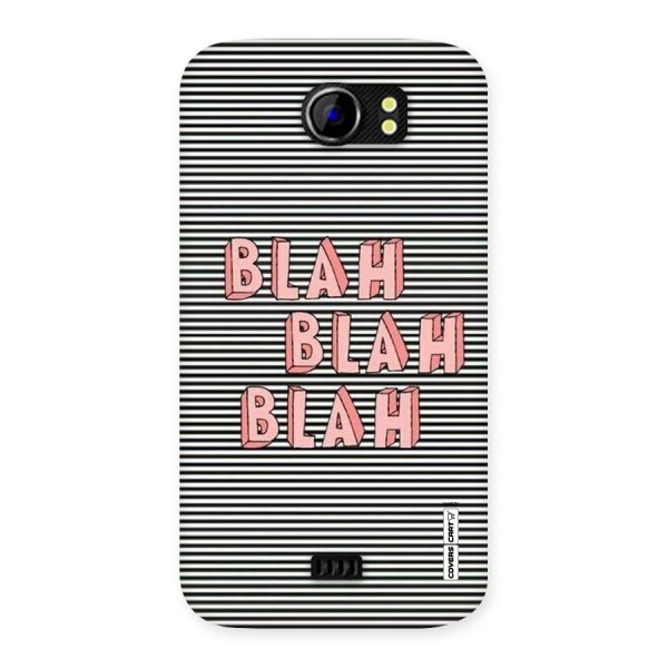 Blah Stripes Back Case for Micromax Canvas 2 A110