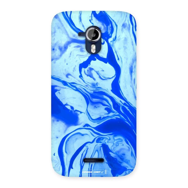 Blaze Blue Marble Texture Back Case for Micromax Canvas Magnus A117