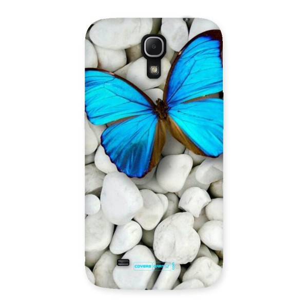 Blue Butterfly Back Case for Galaxy Mega 6.3