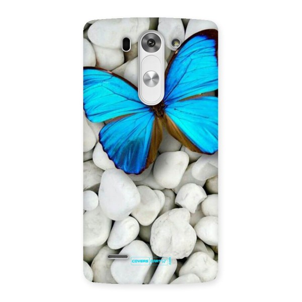 Blue Butterfly Back Case for LG G3 Beat