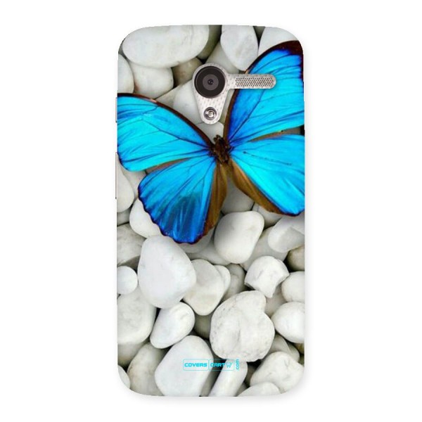 Blue Butterfly Back Case for Moto X