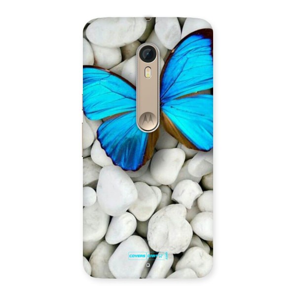 Blue Butterfly Back Case for Motorola Moto X Style