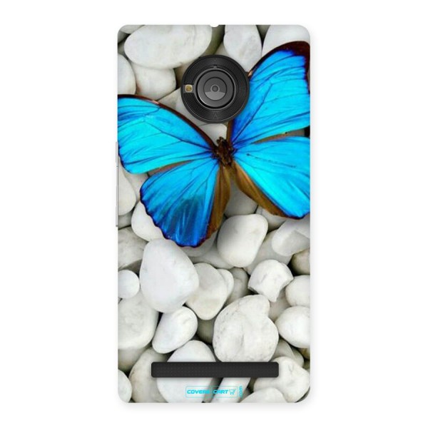 Blue Butterfly Back Case for Yu Yuphoria