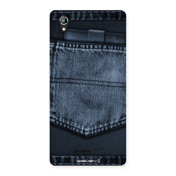 Blue Denim Back Case for Lava Iris 800