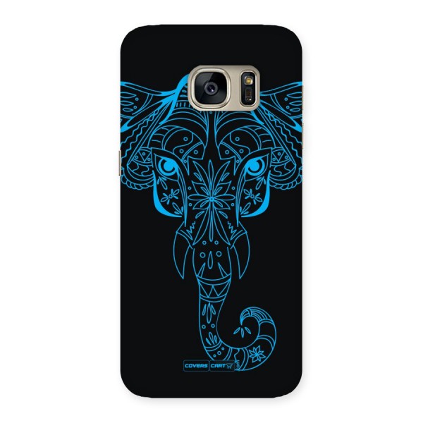 Blue Elephant Ethnic Back Case for Galaxy S7