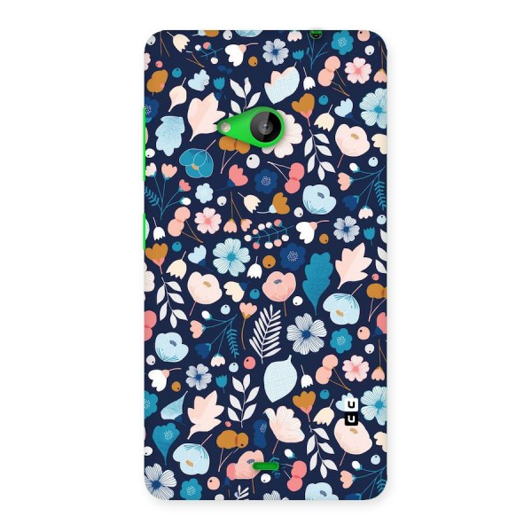 Blue Floral Back Case for Lumia 535