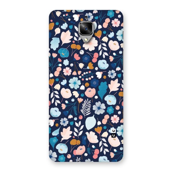 Blue Floral Back Case for OnePlus 3T