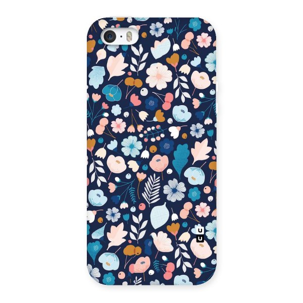 Blue Floral Back Case for iPhone SE