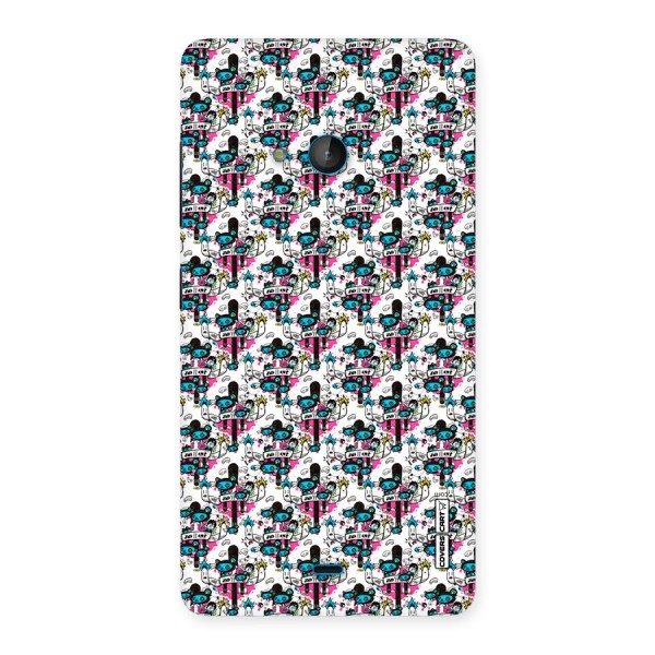 Blue Pink Pattern Back Case for Lumia 540