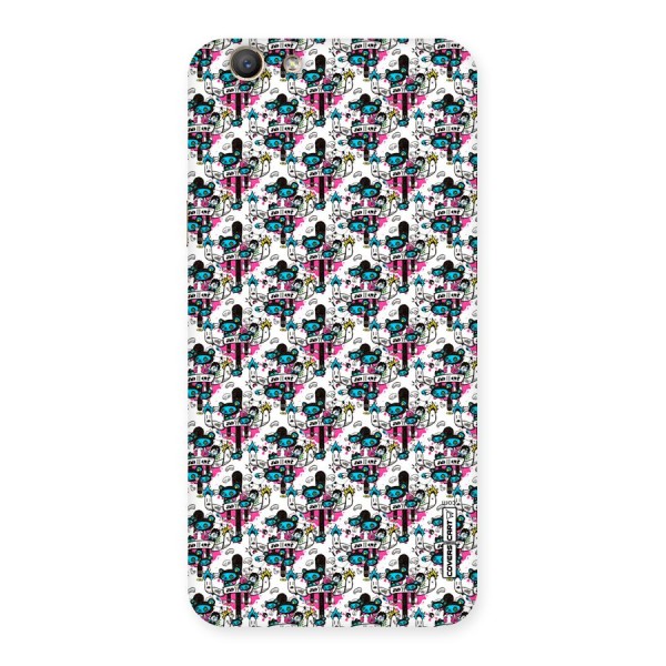 Blue Pink Pattern Back Case for Oppo F1s