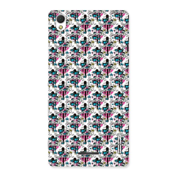Blue Pink Pattern Back Case for Sony Xperia T3