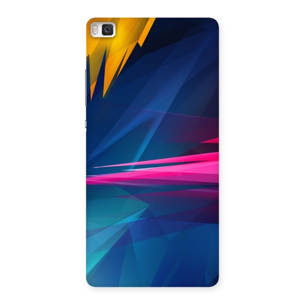 Blue Red Abstract Back Case for Huawei P8