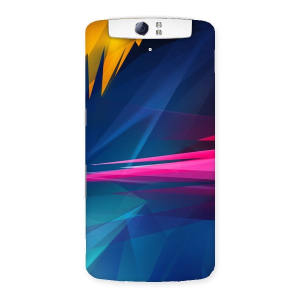 Blue Red Abstract Back Case for Oppo N1