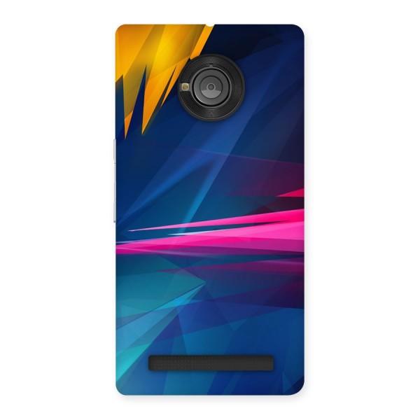 Blue Red Abstract Back Case for Yu Yuphoria