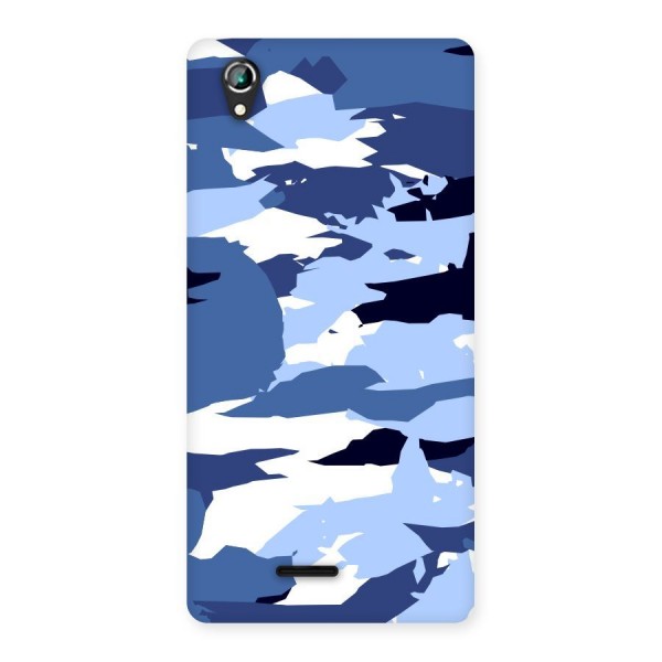 Blue White Canvas Back Case for Lava Iris 800