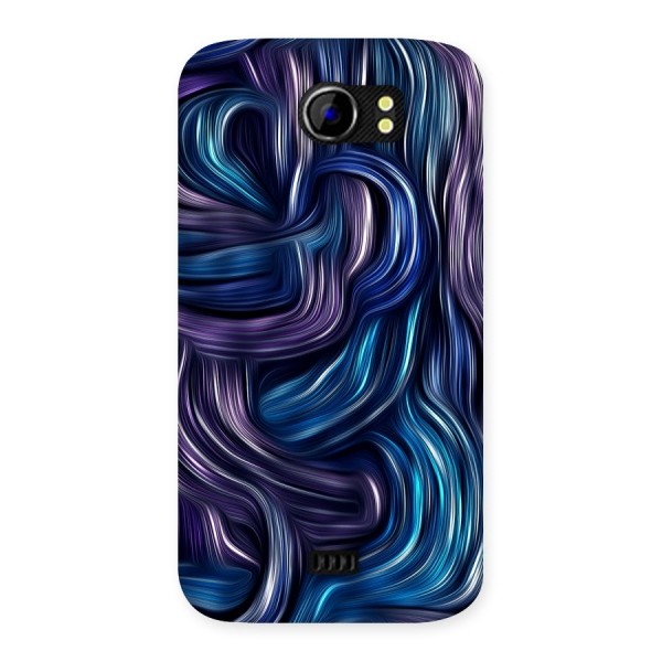Blue and Purple Oil Paint Back Case for Micromax Canvas 2 A110