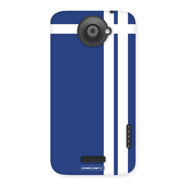 Blue and White Back Case for HTC One X