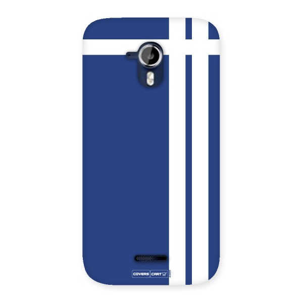 Blue and White Back Case for Micromax Canvas Magnus A117
