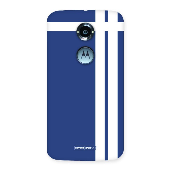 Blue and White Back Case for Moto X 2nd Gen