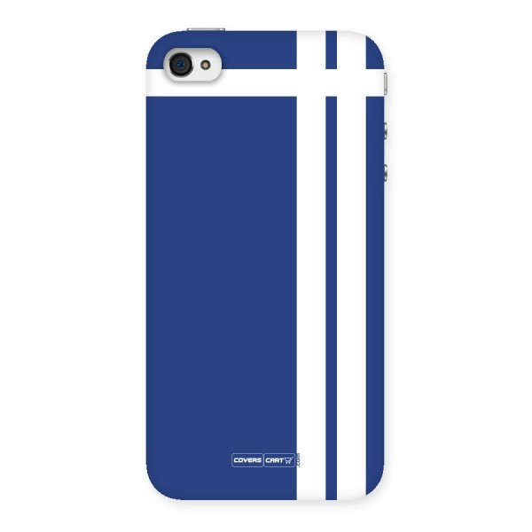 Blue and White Back Case for iPhone 4 4s