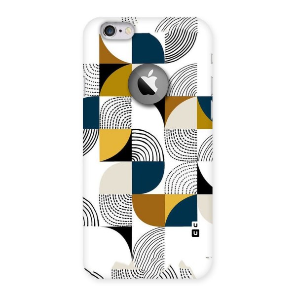 Boxes Pattern Back Case for iPhone 6 Logo Cut