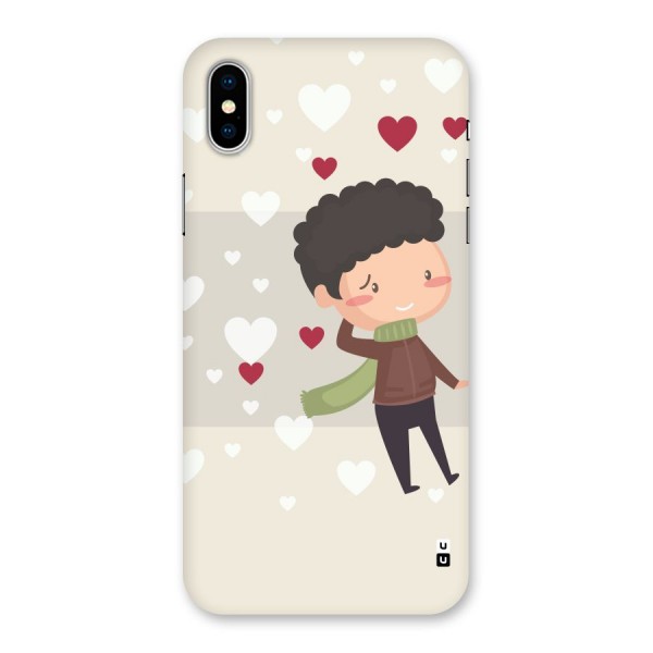 Boy in love Back Case for iPhone X