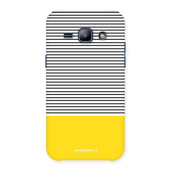 Bright Yellow Stripes Back Case for Galaxy J1