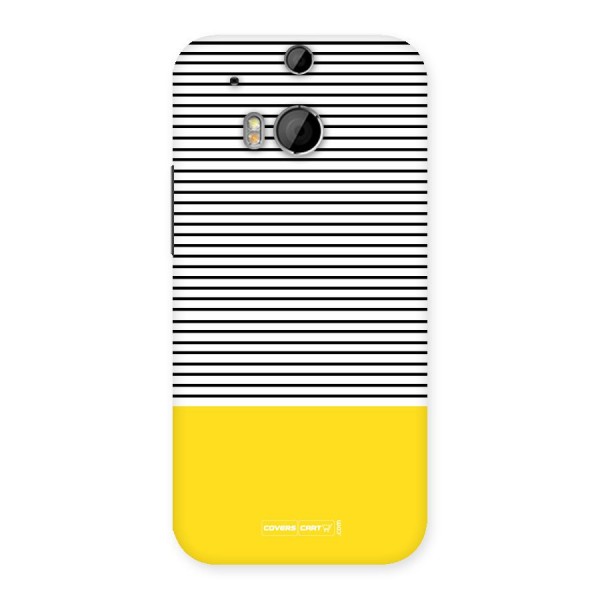 Bright Yellow Stripes Back Case for HTC One M8