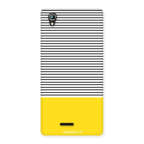 Bright Yellow Stripes Back Case for Lava Iris 800