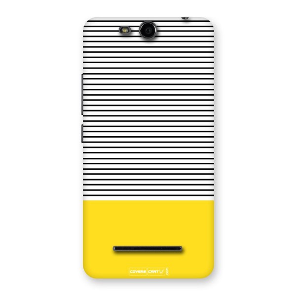 Bright Yellow Stripes Back Case for Micromax Canvas Juice 3 Q392