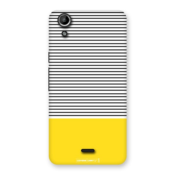 Bright Yellow Stripes Back Case for Micromax Canvas Selfie Lens Q345