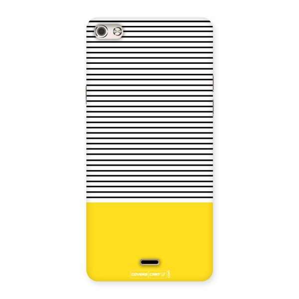 Bright Yellow Stripes Back Case for Micromax Canvas Silver 5