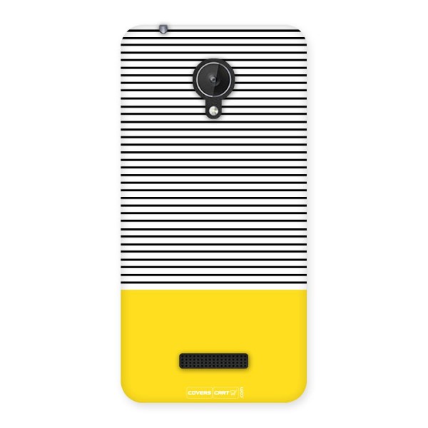 Bright Yellow Stripes Back Case for Micromax Canvas Spark Q380