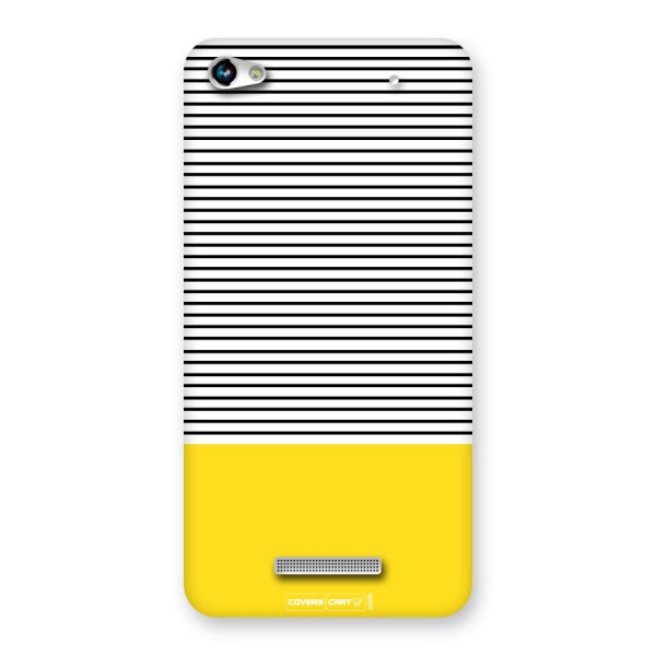 Bright Yellow Stripes Back Case for Micromax Hue 2