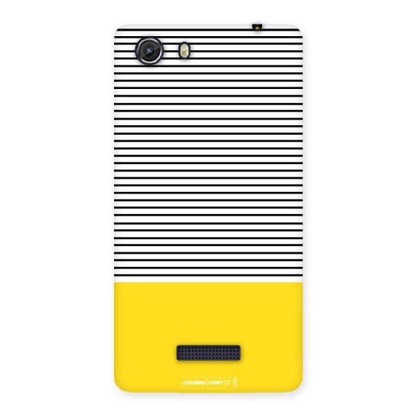 Bright Yellow Stripes Back Case for Micromax Unite 3