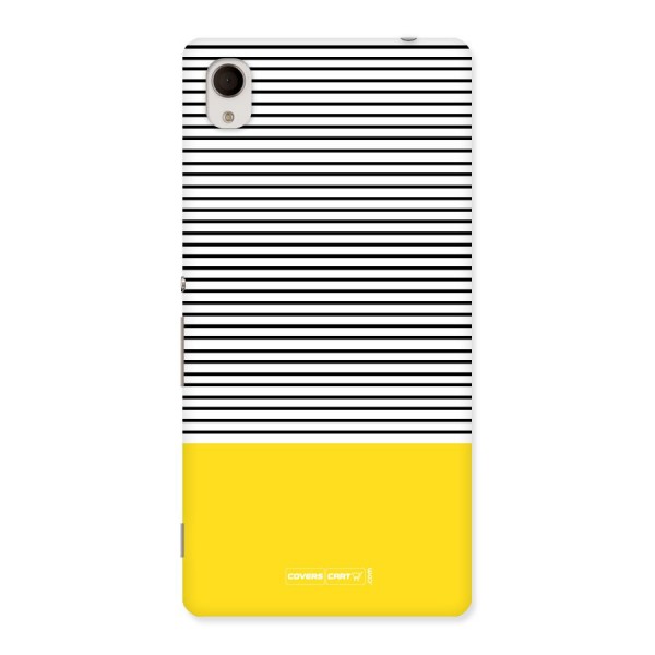 Bright Yellow Stripes Back Case for Sony Xperia M4