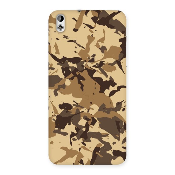 Brown Camouflage Army Back Case for HTC Desire 816